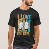 Halloween I Love Boo bijen T-shirt (Voorkant)