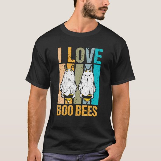 Halloween I Love Boo bijen T-shirt (Voorkant)
