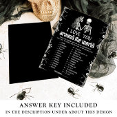 Halloween I Love You Around the World Bridal Game  Kaart