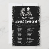 Halloween I Love You Around the World Bridal Game  Kaart (Voorkant)