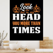 Halloween I May Look Calm Birthday Poster (Keuken)