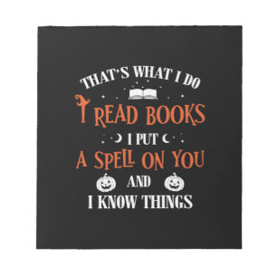 Halloween I Spell On You And Read Books Birthday Notitieblok