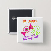 Halloween I Spy Champion Halloween Vierkante Button 5,1 Cm (Voorkant /achterkant)