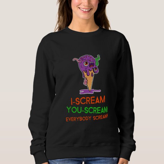 Halloween Ice Cream I Scream Trui (Voorkant)