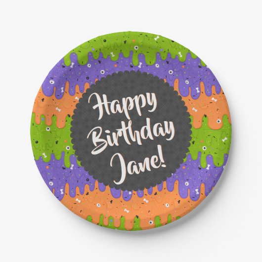 Halloween Ice Cream Papieren Bordje (Voorkant)