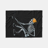 Halloween Ice Hockey Skeleton Costume Boys Kids Yo Fleece Deken (Voorkant (Horizontaal))