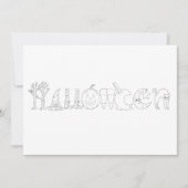 Halloween Icons Kleurboek Briefkaart (Voorkant)