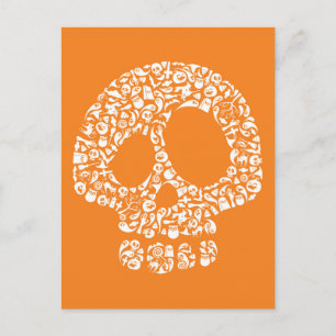 Halloween Icons - Skull Briefkaart