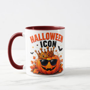Halloween-icoon Funny King Pumpkin Herfst Mok