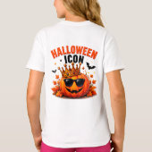 Halloween-icoon Funny King Pumpkin Herfst T-shirt (Achterkant)