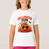 Halloween-icoon Funny King Pumpkin Herfst T-shirt (Voorkant)
