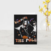 Halloween Icu Er Nurse Working The Le Skeleton Dan Kaart (Gele Bloem)