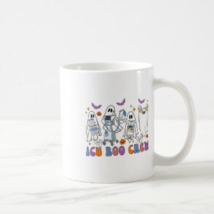 Halloween Icu Nurse Retro Icu Boo Crew Boo Ghosts Koffiemok