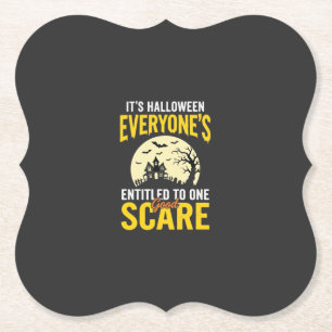 Halloween Iedereen Recht op één Schrik Ontwerp_1 Kartonnen Onderzetters