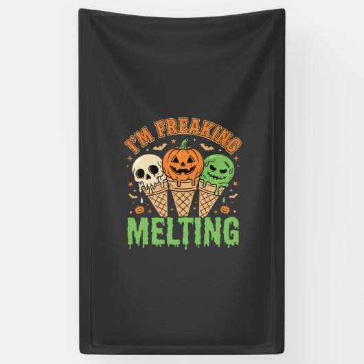 Halloween Ijs dat Smelt Spandoek (Verticaal)
