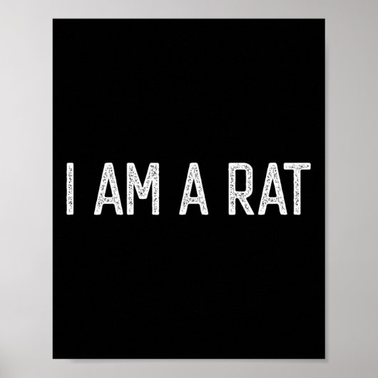 Halloween Ik ben een Rat Fun Ratten liefhebber Ik Poster (Voorkant)