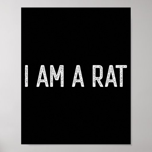 Halloween Ik Ben Een Rat Grappige Rattenliefhebber Poster (Voorkant)