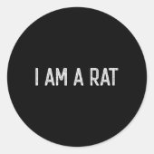 Halloween Ik Ben Een Rat Leuke Ratten Liefhebber I Ronde Sticker (Voorkant)