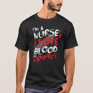 Halloween Ik Ben Een Verpleegster Ik Hou Van Bloe T-shirt