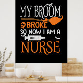 Halloween Ik ben een verpleegster. Poster (Keuken)