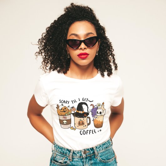 HALLOWEEN IK BEN ENG TOT IK KOFFIE KRIJG | 💀🎃👻 T-SHIRT