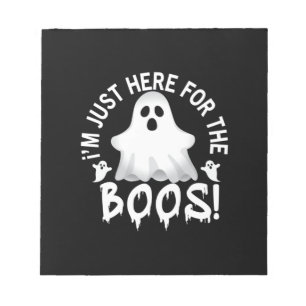 Halloween ik ben hier alleen voor de Boos verjaard Notitieblok