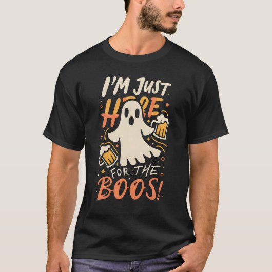 Halloween 'Ik ben hier gewoon voor de Boos T-shirt (Voorkant)
