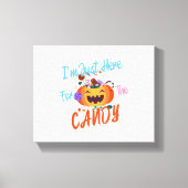 Halloween Ik ben hier voor de boeken Canvas Afdruk (Voorkant)