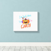 Halloween Ik ben hier voor de boeken Canvas Afdruk (Insitu (Houten vloer))