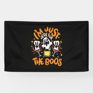 Halloween ik ben hier voor de boeken. spandoek