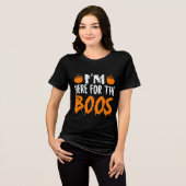 Halloween Ik ben hier voor de Boos Modern Grappig Tri-Blend Shirt (Voorkant volledig)