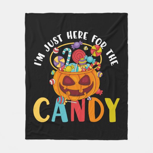 Halloween Ik ben hier voor het Snoep Fleece Deken (Voorkant)