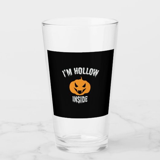 Halloween ik ben Hollow in Birthday Glas (Voorkant)