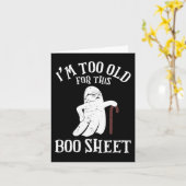  Halloween Ik ben te oud voor dit boek Kaart (Gele Bloem)