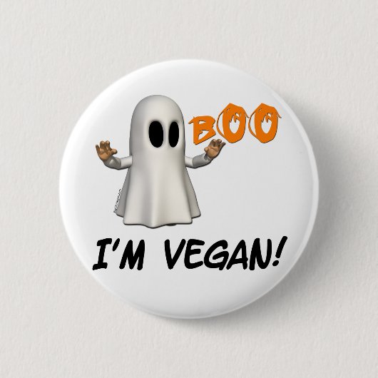 Halloween Ik ben Vegan Ronde Button 5,7 Cm (Voorkant)