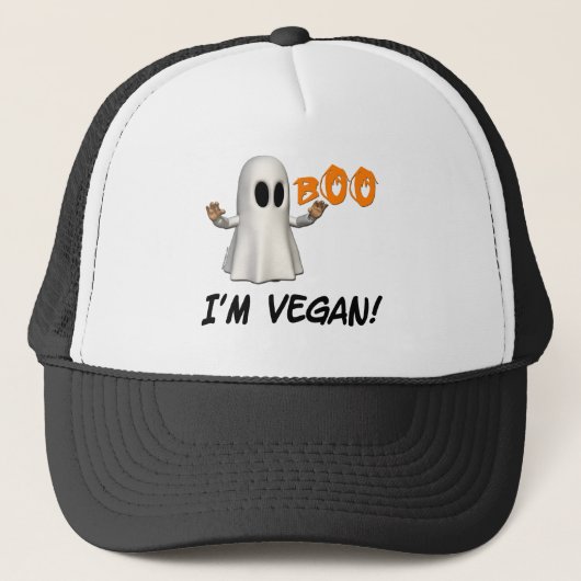 Halloween Ik ben Vegan Trucker Pet (Voorkant)