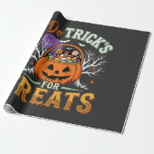 Halloween Ik Doe Trucs voor Snoep Pompoen Cadeaupapier (Uitgerold)