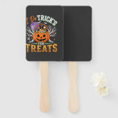 Halloween Ik Doe Trucs voor Snoep Pompoen Handwaaier (Voorkant en achterkant)
