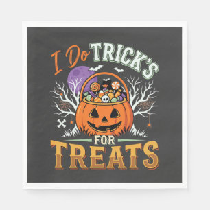Halloween Ik Doe Trucs voor Snoep Pompoen Servet