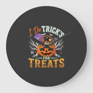 Halloween Ik Doe Trucs voor Snoepjes Pompoen Grote Klok