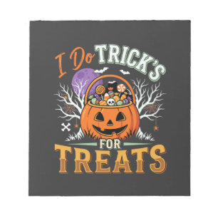 Halloween Ik Doe Trucs voor Snoepjes Pompoen Notitieblok