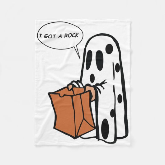 Halloween ik heb een Rock Ghost Fleece Deken (Voorkant)