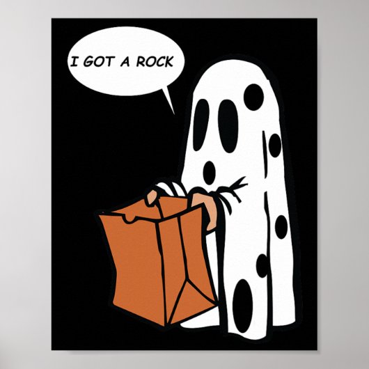 Halloween ik heb een Rock Ghost Poster (Voorkant)