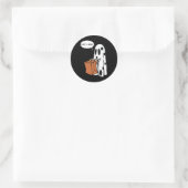 Halloween ik heb een Rock Ghost Ronde Sticker (Tas)