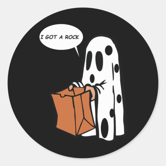 Halloween ik heb een Rock Ghost Ronde Sticker (Voorkant)