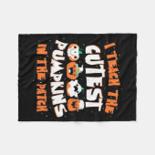 Halloween ik leer de kutste pompoen fleece deken (Voorkant (Horizontaal))
