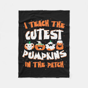 Halloween ik leer de kutste pompoen fleece deken