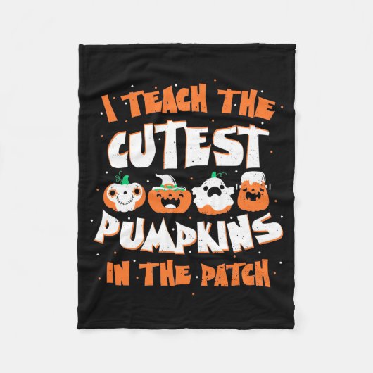 Halloween ik leer de kutste pompoen fleece deken (Voorkant)