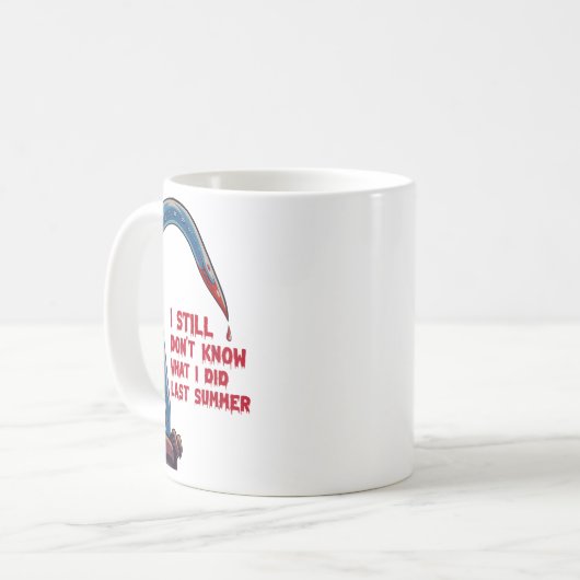 Halloween, ik weet nog steeds niet wat ik afgelope koffiemok (Voorkant links)