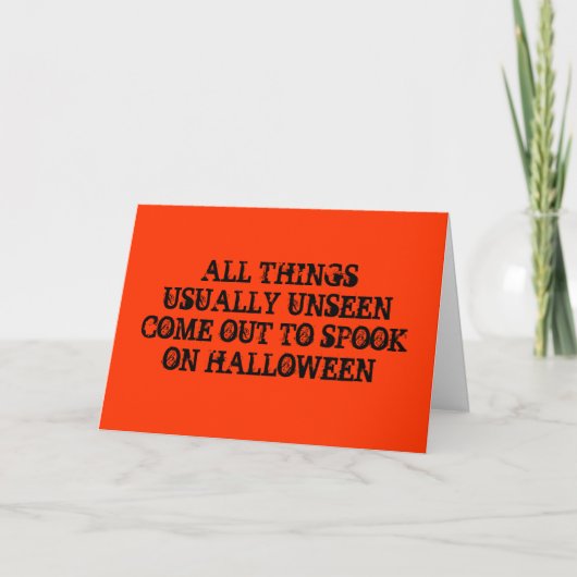 HALLOWEEN/IK WIL ALLEEN "JULLIE!" ZIEN. KAART (Voorkant)